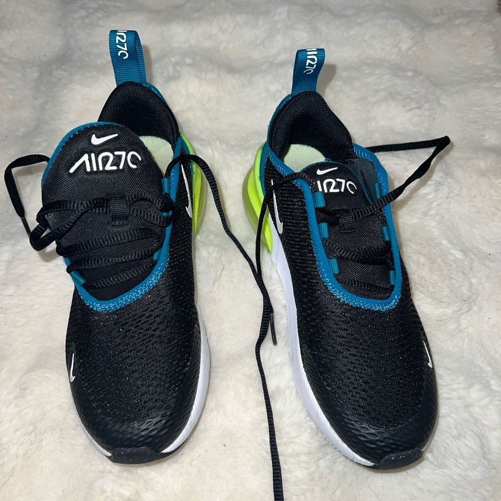 Nike Kids Sneakers Black with Blue and Green Accents